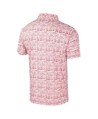 Colosseum Men's Red Louisville Cardinals It's Time Allover Print Polo Shirt