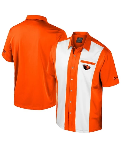 Colosseum Men's Orange Oregon State Beavers Strike Bowling Button-Up Shirt