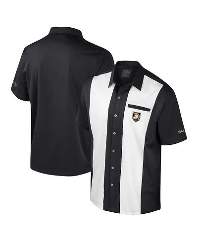 Colosseum Men's Black Army Knights Strike Bowling Button-Up Shirt