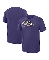 Nike Men's Purple Baltimore Ravens Left End Run Slub Performance T-Shirt