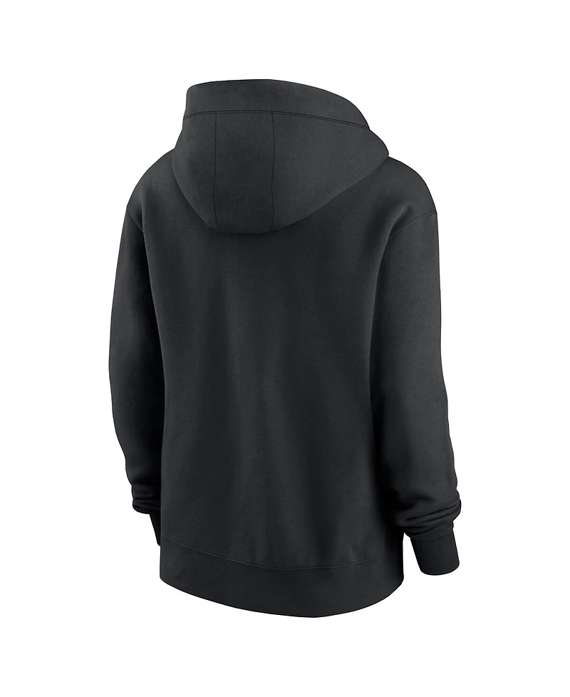 Nike Women's Black Pittsburgh Steelers Phoenix Rewind Full-Zip Hoodie