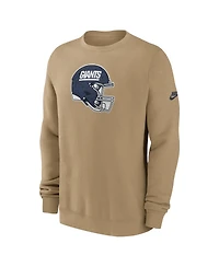 Nike Men's Tan New York Giants Swing Pass Rewind Club Pullover Sweatshirt