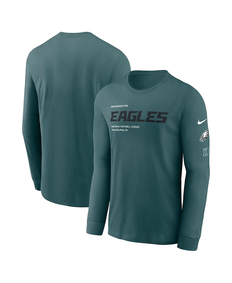 Nike Men's Midnight Green Philadelphia Eagles Play to Win Essential Long Sleeve T-Shirt