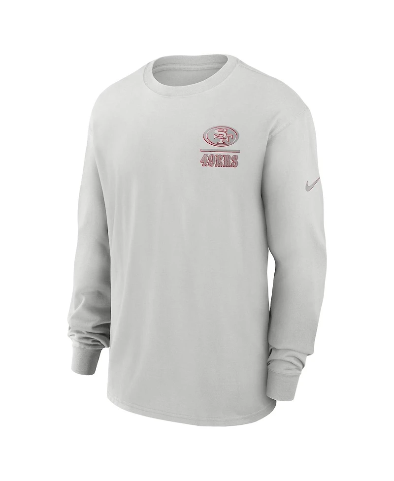 Nike Men's Gray San Francisco 49ers Essential Heavy Max90 Long Sleeve T-Shirt