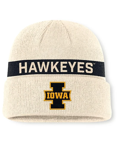 Nike Men's Natural Iowa Hawkeyes Peak Primetime Utility Cuffed Knit Hat