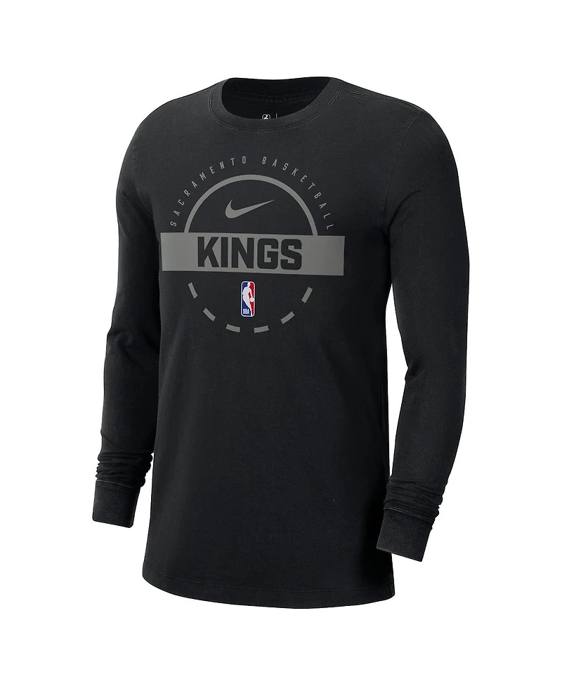 Nike Men's Black Sacramento Kings Authentic Long Sleeve Practice T-Shirt