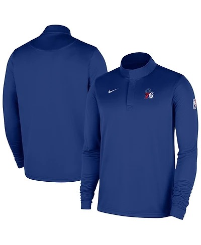 Nike Men's Royal Philadelphia 76ers 2025/26 Authentic Coaches Quarter-Zip Pullover Jacket