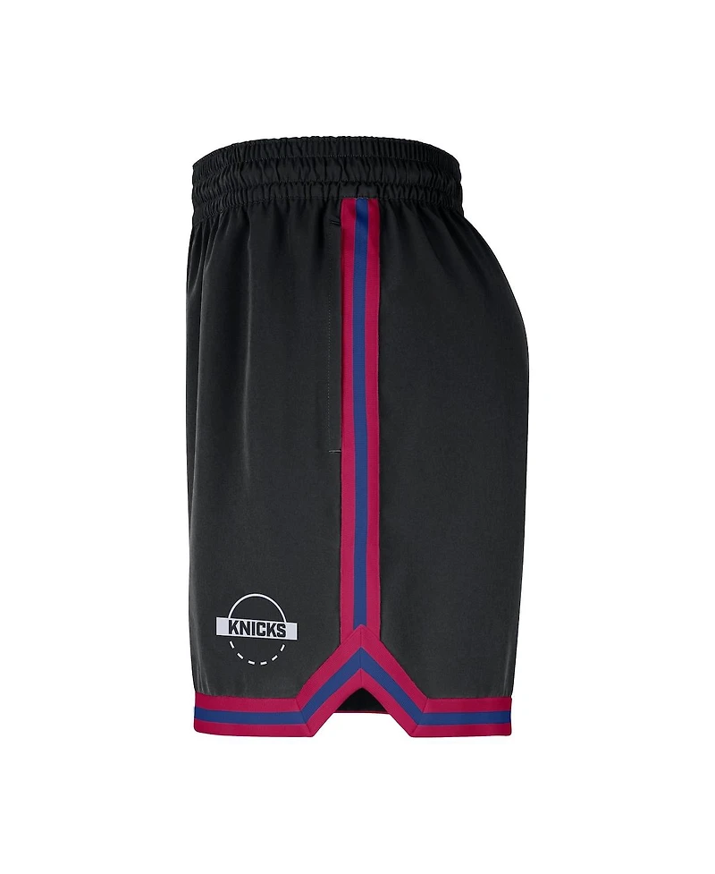 Nike Men's Black New York Knicks Authentic Practice Dna Woven Performance Shorts
