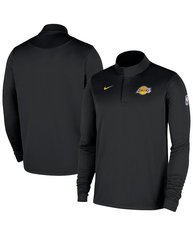 Nike Men's Black Los Angeles Lakers 2025/26 Authentic Coaches Quarter-Zip Pullover Jacket