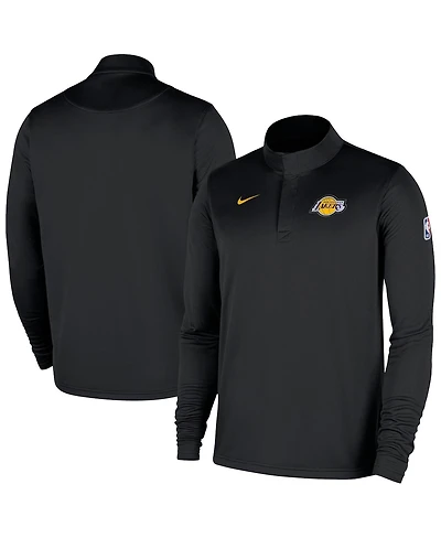 Nike Men's Black Los Angeles Lakers 2025/26 Authentic Coaches Quarter-Zip Pullover Jacket