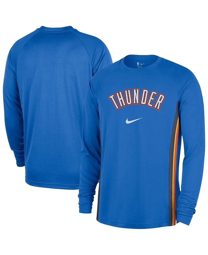 Nike Men's Blue Oklahoma City Thunder 2025/26 Authentic Pre-Game Legend Dri-fit Long Sleeve Shooting Shirt
