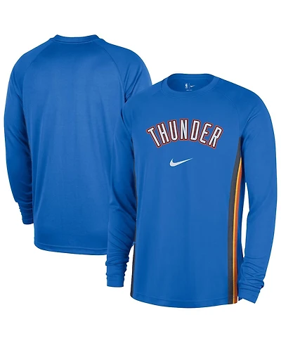 Nike Men's Blue Oklahoma City Thunder 2025/26 Authentic Pre-Game Legend Dri-fit Long Sleeve Shooting Shirt