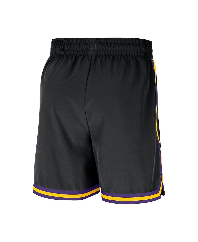 Nike Men's Black Los Angeles Lakers Authentic Practice Dna Woven Performance Shorts