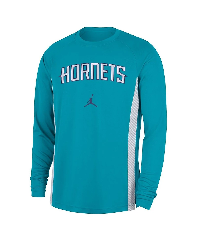 Jordan Men's Teal Charlotte Hornets 2025/26 Authentic Pre-Game Legend Dri-fit Long Sleeve Shooting Shirt