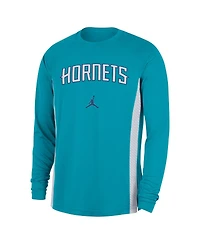 Jordan Men's Teal Charlotte Hornets 2025/26 Authentic Pre-Game Legend Dri-fit Long Sleeve Shooting Shirt