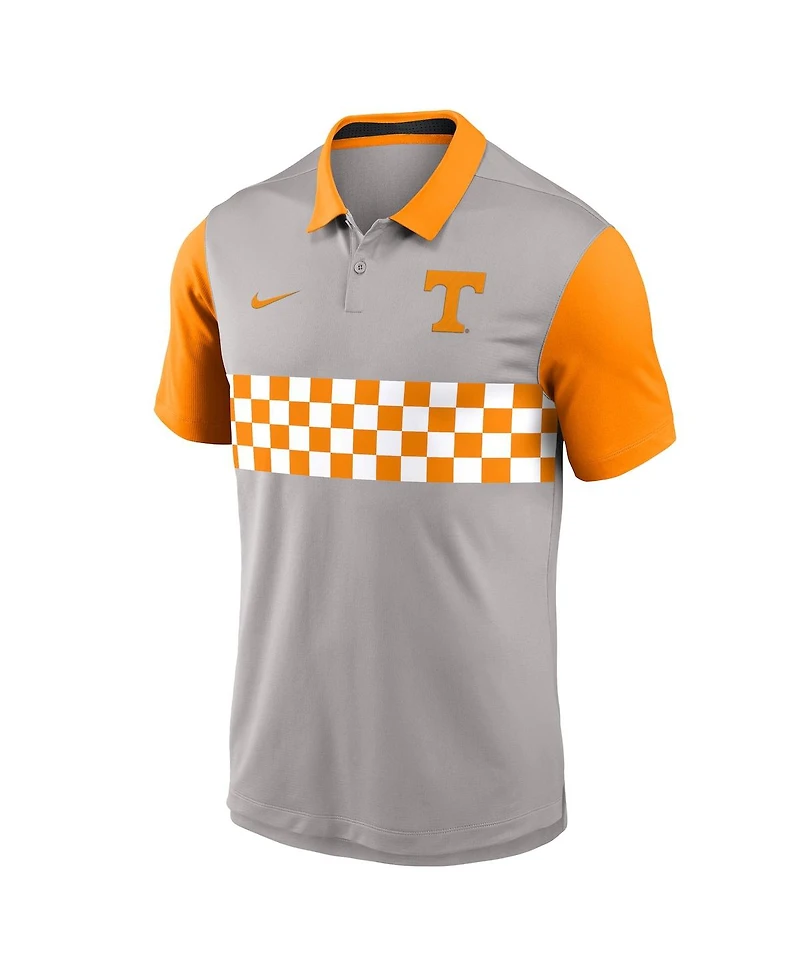 Nike Men's Gray/Tennessee Orange Tennessee Volunteers Vapor Performance Polo Shirt