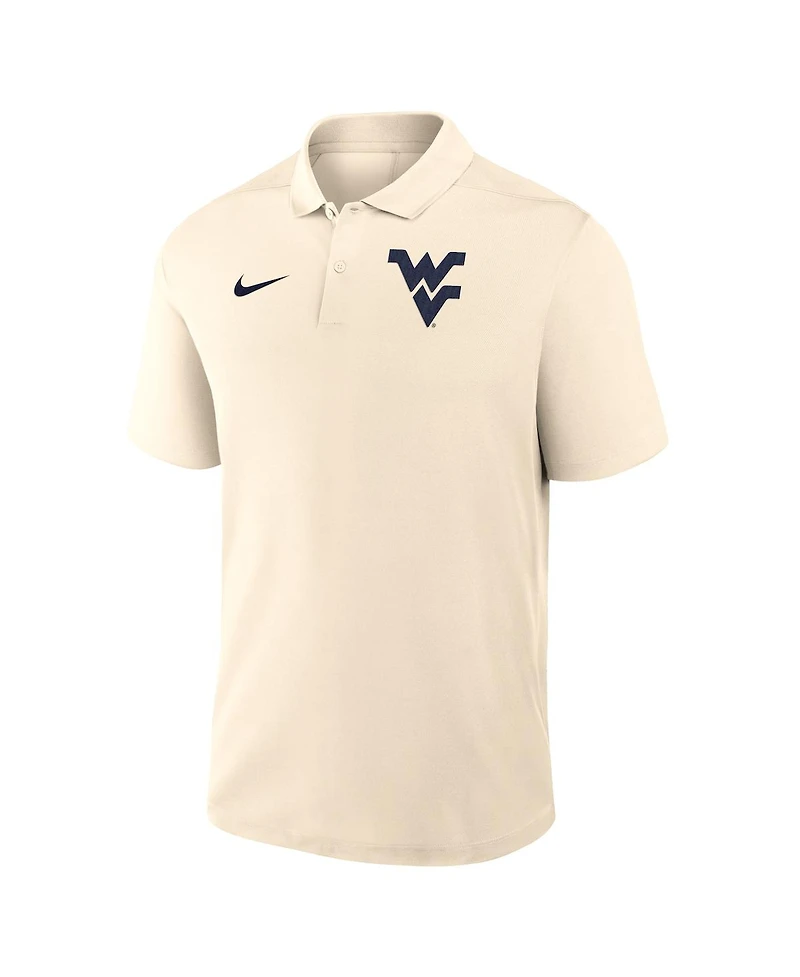 Nike Men's Tan West Virginia Mountaineers Primary Logo Victory Performance Polo Shirt