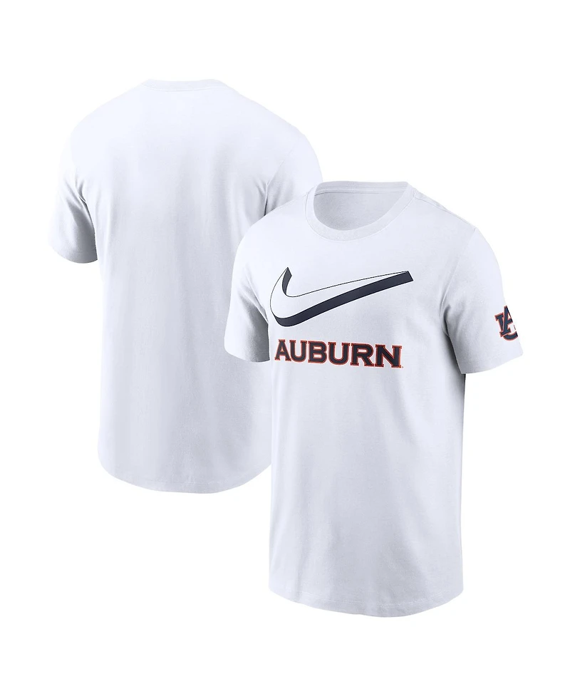 Nike Men's White Auburn Tigers Primetime 2-Hit Swoosh T-Shirt