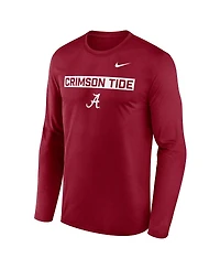 Nike Men's Crimson Alabama Tide Primetime Campus 2-Hit Legend Long Sleeve T-Shirt