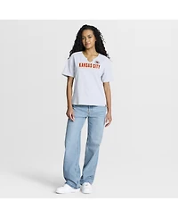 Fanatics Women's White Kansas City Chiefs Redzone Slub Boxy T-Shirt