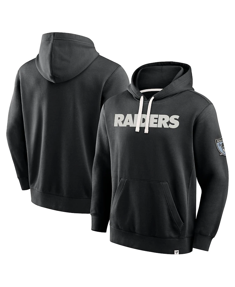 Fanatics Men's Black Las Vegas Raiders New Horizons Heritage Pullover Hoodie