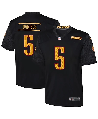 Nike Big Boys and Girls Jayden Daniels Black Washington Commanders Alternate Game Jersey