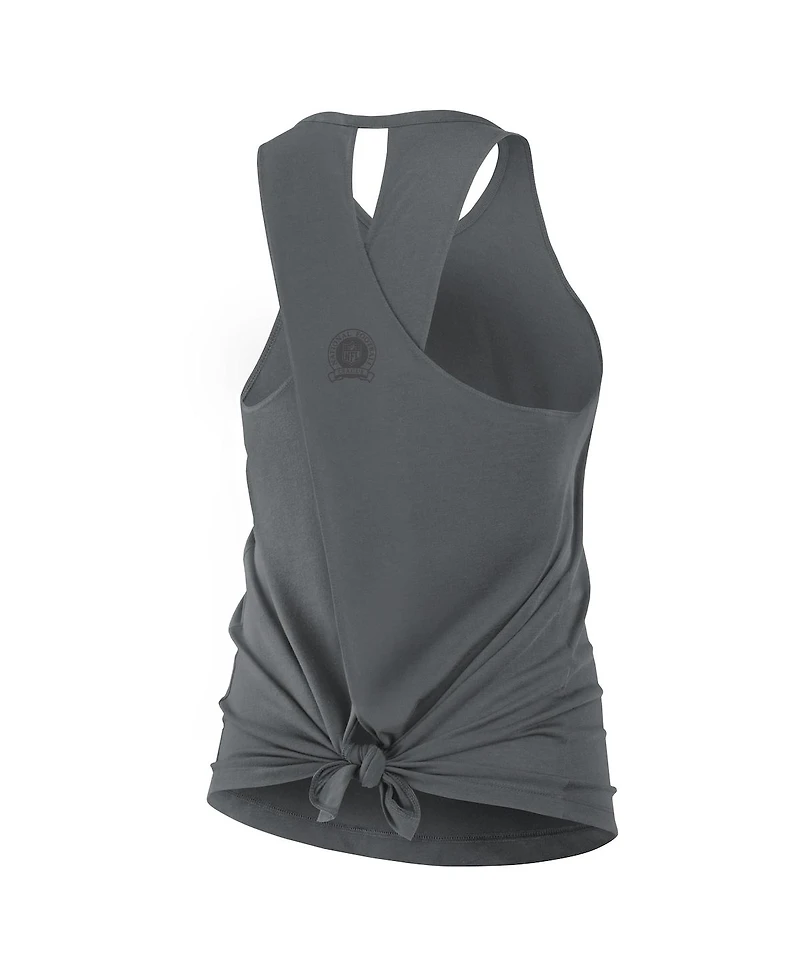 Nike Women's Gray Carolina Panthers Glory Crisscross Performance Tank Top