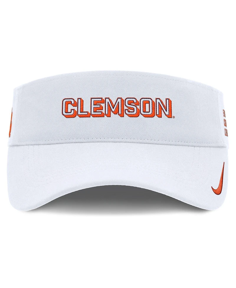 Nike Men's White Clemson Tigers 2025 On-field Gameday Performance Ace Adjustable Visor Hat