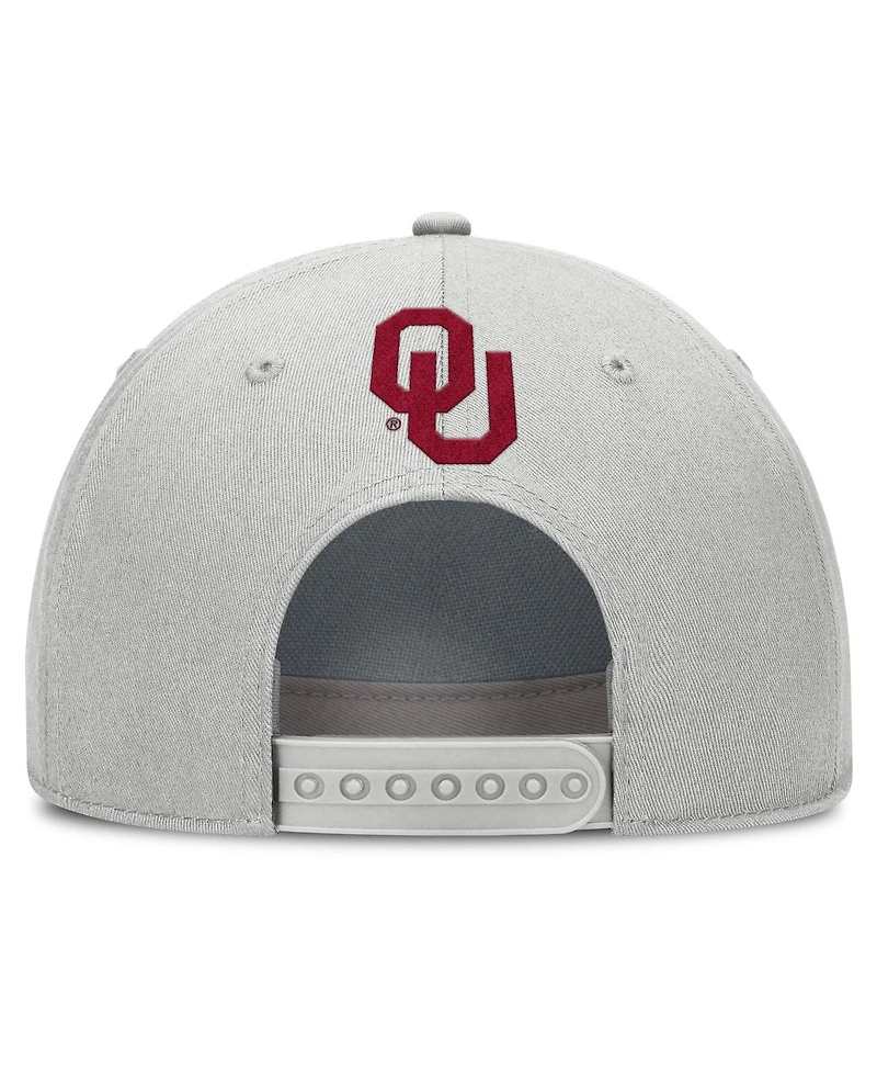 Jordan Men's Gray Oklahoma Sooners 2025 Sideline Dust Pinched Rise Adjustable Hat