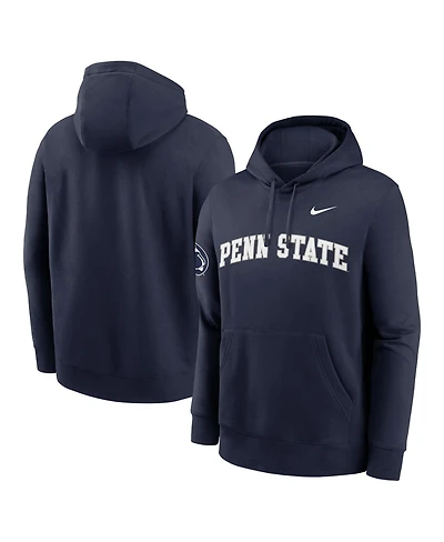 Nike Men's Navy Penn State Nittany Lions 2025 Sideline Club Fleece Pullover Hoodie