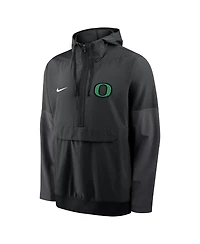 Nike Men's Black Oregon Ducks Anorak Half-Zip Hoodie Jacket