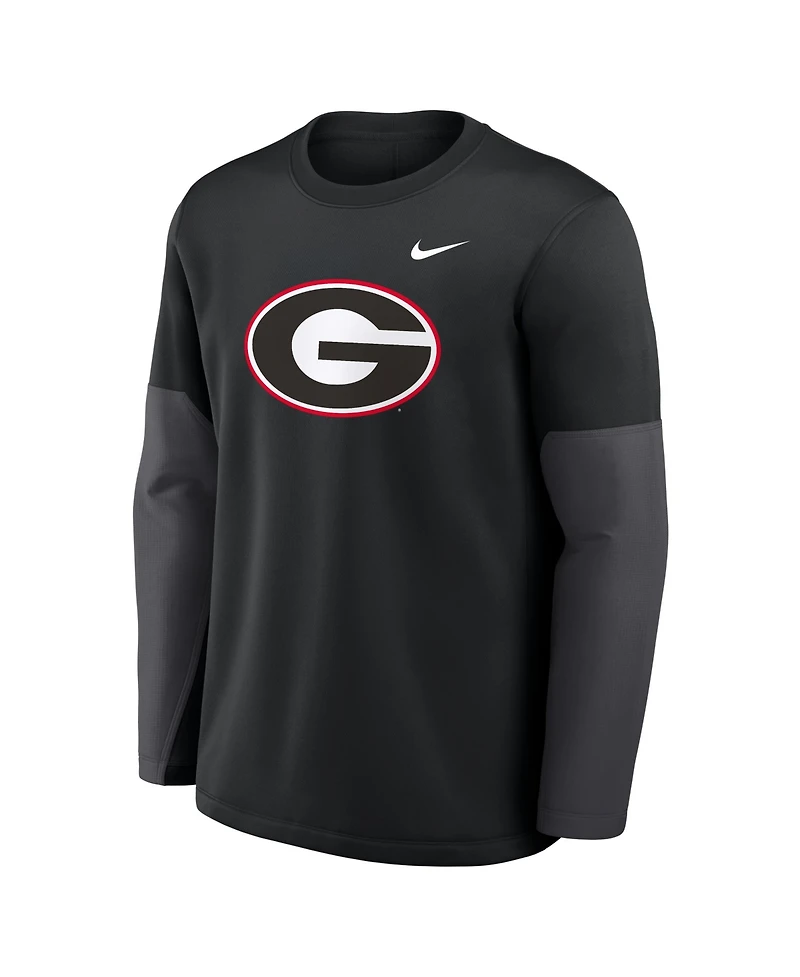 Nike Men's Georgia Bulldogs 2025 Sideline Coach Performance Long Sleeve T-Shirt