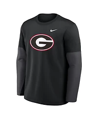 Nike Men's Georgia Bulldogs 2025 Sideline Coach Performance Long Sleeve T-Shirt