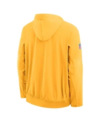 Nike Men's Gold Pittsburgh Steelers 1933 Sideline Alt Pack Anorak Half-Zip Hoodie Jacket