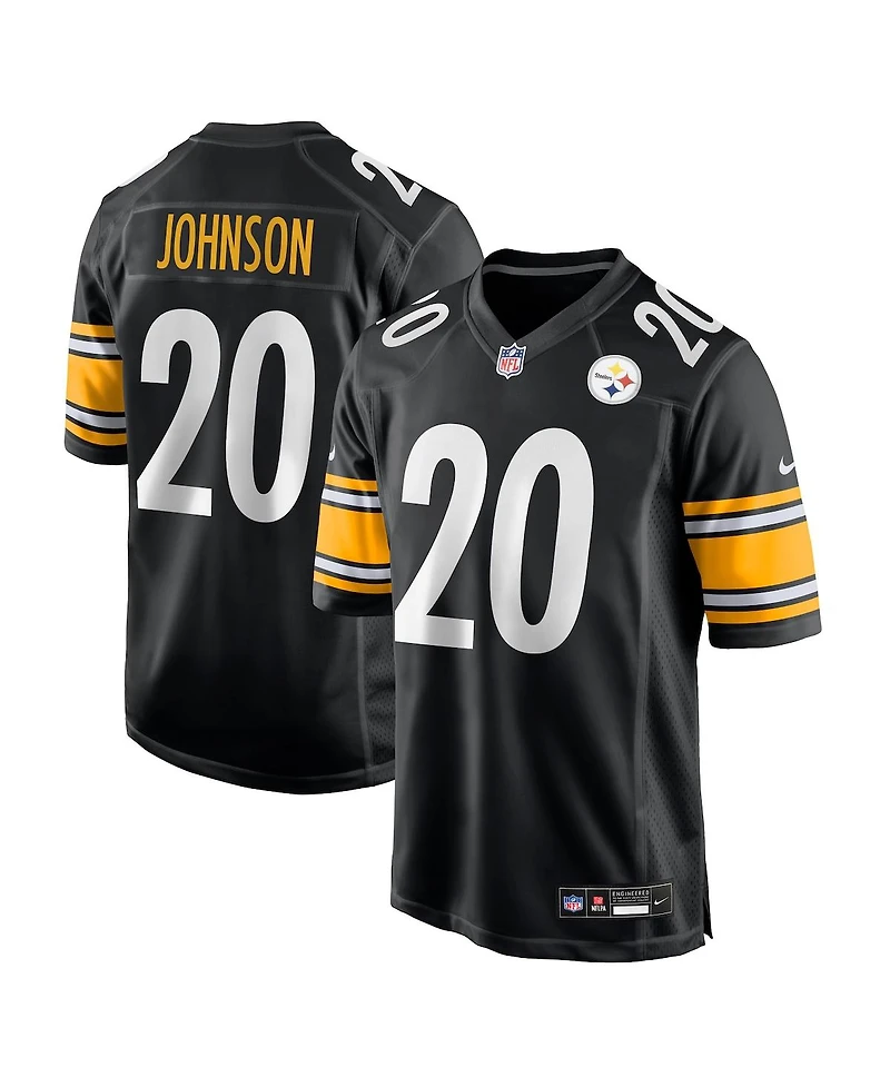 Nike Men's Kaleb Johnson Black Pittsburgh Steelers Team Game Jersey