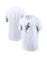 Nike Men's White Michigan State Spartans Basketball Sparty Sport T-Shirt