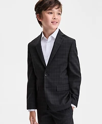 Kenneth Cole Reaction Big Boys Windowpane Print 2-Piece Suit