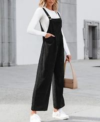 Cupshe Women's Jumpsuit Corduroy Wide-Leg Overalls