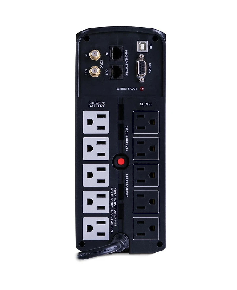 CyberPower Intelligent Lcd BRG1000AVRLCD 10 Outlet 1000VA 600W Surge Protection and Battery Backup Mini-Tower Ups System