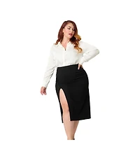 Unique Vintage Plus Asymmetrical Pencil Skirt