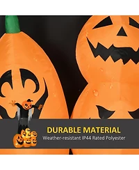 Homcom 106.25" Giant Halloween Pumpkin Inflatable Decoration