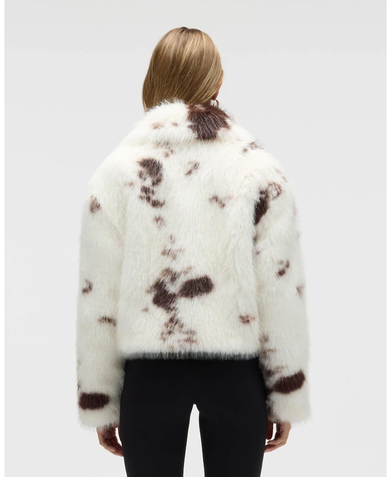 Nvlt Women's Luxious Cropped Faux Fox Fur Jacket