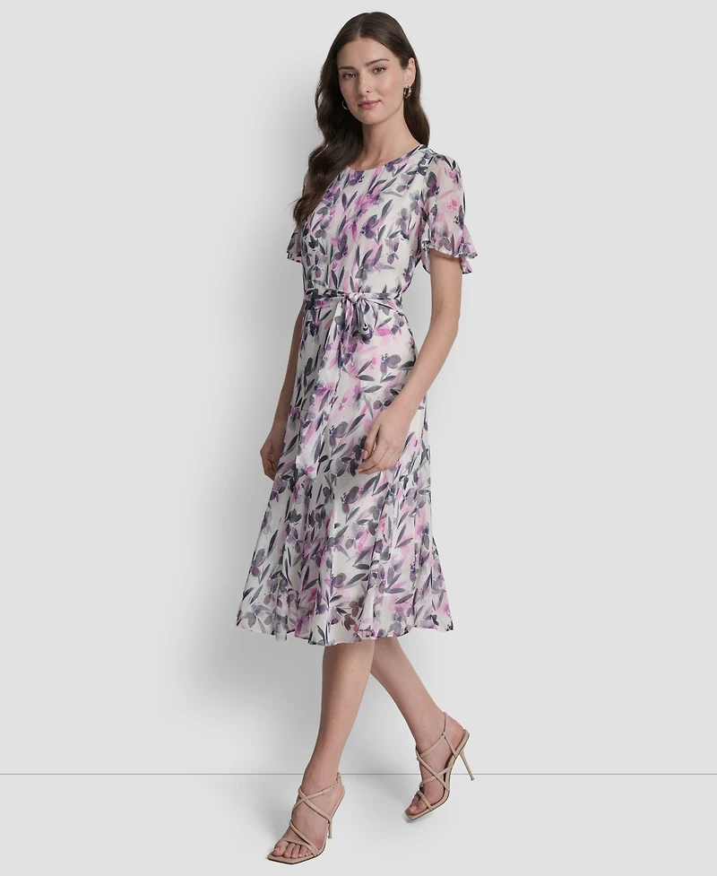 Dkny Women's Printed Midi Dress