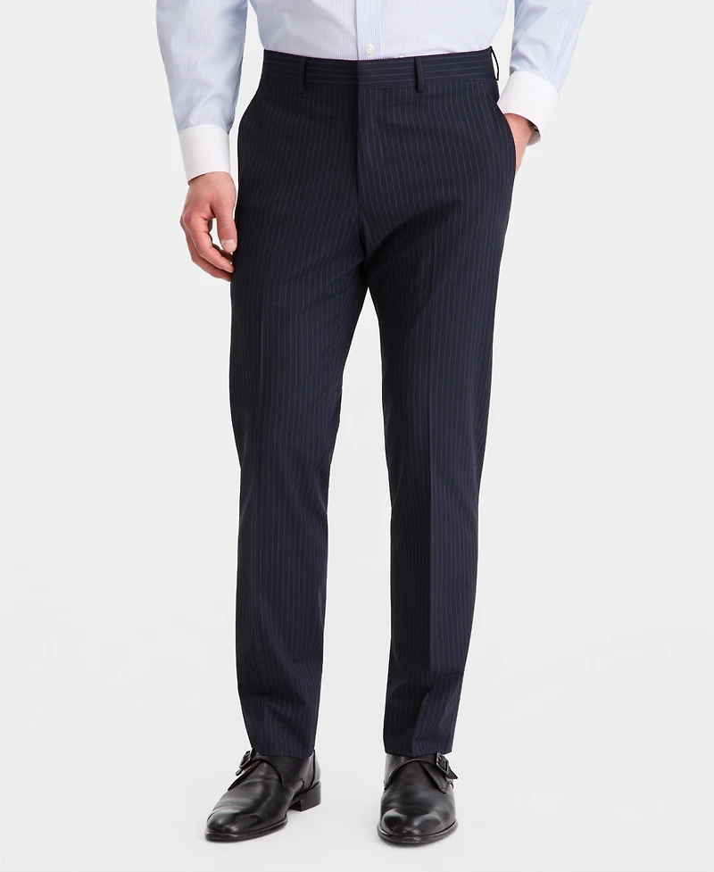 Kenneth Cole Reaction Men's Slim-Fit Techni-Cole Pinstripe Suit Separate Pants