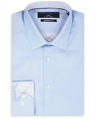 Report Collection Men's Long Sleeve 4-Way Geo Print Dress Shirt