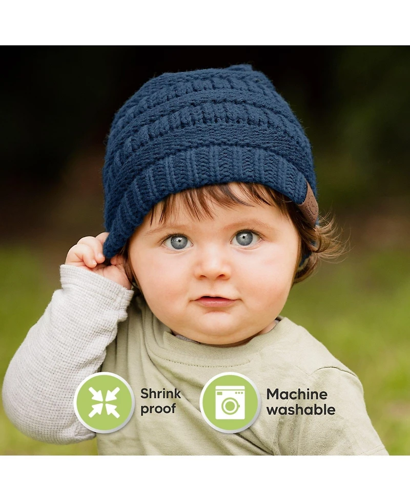 KeaBabies 3pk Warmzy Baby Beanies, 0-36 months Hats, Winter Hat for Newborn, Infant, Toddlers, Boys, Girls