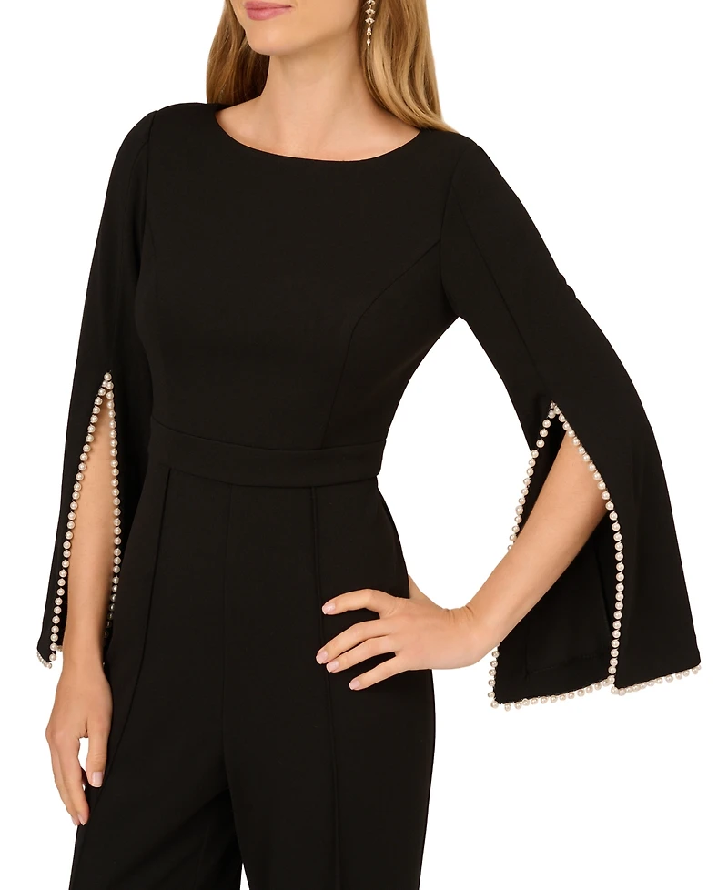 Adrianna Papell Women's Long Sleeve Jumpsuit