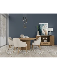 Frandlyn 6pc Dining Set (Round Table + 5 Host Chairs)