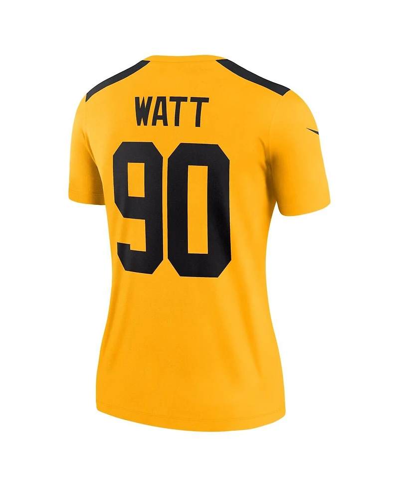 Nike Women's T.j. Watt Gold Pittsburgh Steelers Alternate 1933 Throwback Legend Player Performance Jersey