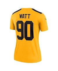 Nike Women's T.j. Watt Gold Pittsburgh Steelers Alternate 1933 Throwback Legend Player Performance Jersey